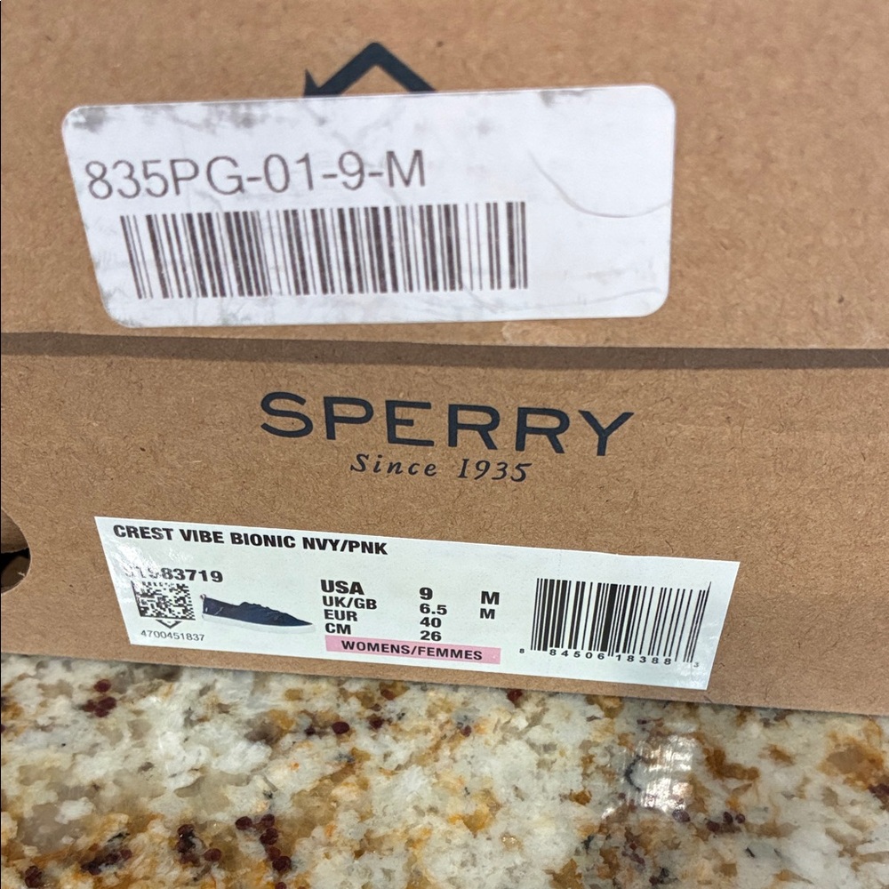Sperry Navy and Pink Sneakers - Picture 2 of 6